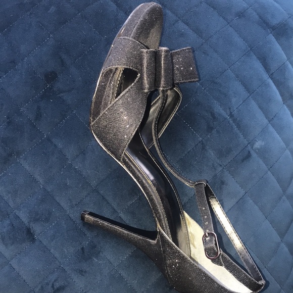 I.MILLER Black Ronja Heel, Ankle Strap Glitter. - Picture 10 of 10